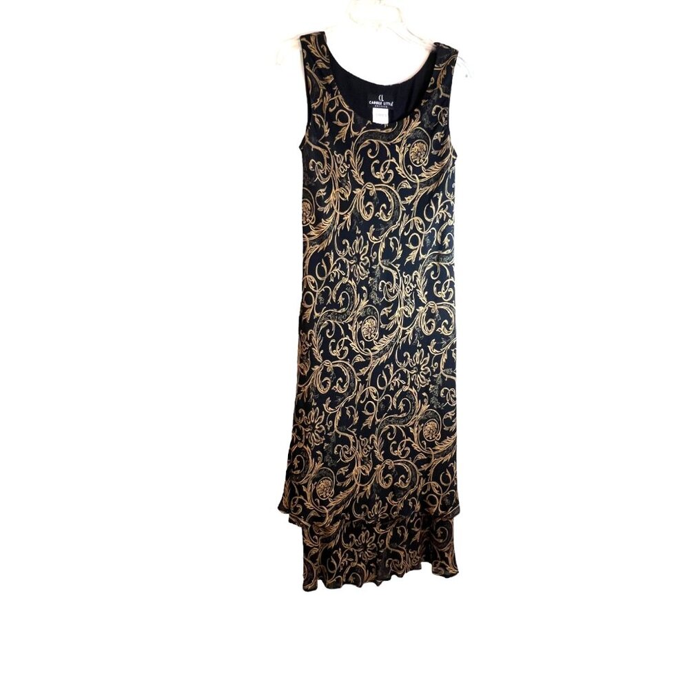 Carole Little Dresses Paisley Sleeveless Lined Tiered Formal Dress, Size 6